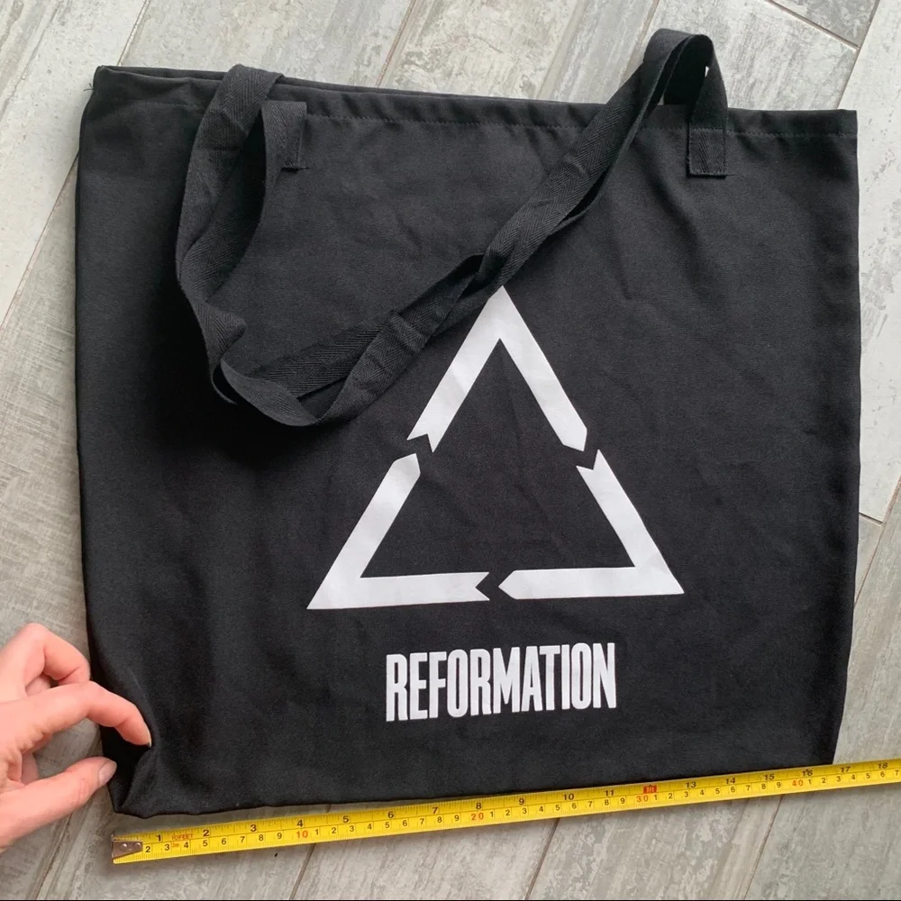 Reformation Reuse Brand Canvas Washable Tote Bag